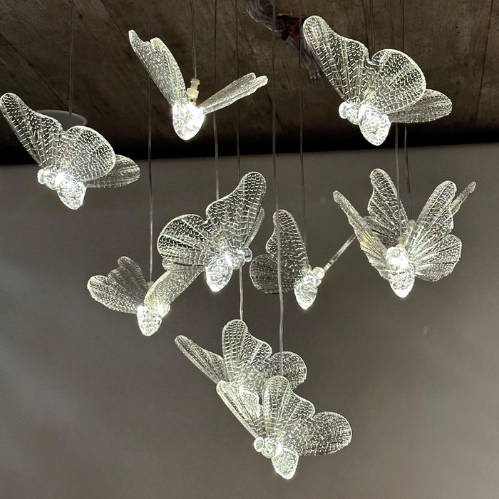 Pack Of 10 LED Acrylic Butterfly 10 Inches With Light | Competent For All Kinds Of Decor (Wedding, Event and Home)