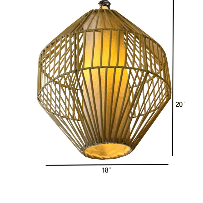 Basket Cane Hanging Light For Decor, Home, Wedding and Others, Rustic