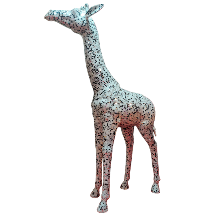 Handmade Fiberglass Mirror Mosaic Giraffe Statue For Decoration, Creative Home Decor, Wedding and Event | Elegant and Unique Design