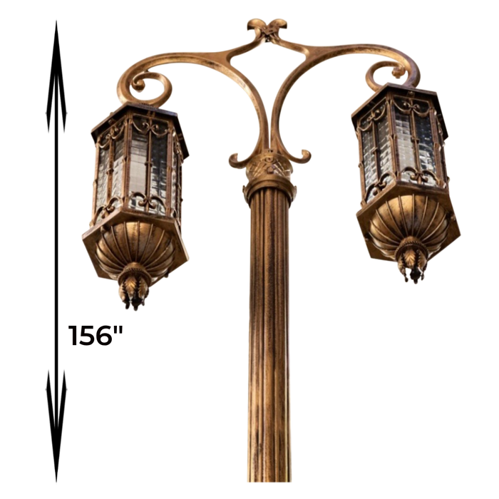 Outdoor Street Light / High Pole Garden Lamp, Aluminum, E27 Bulb, Height 156 Inches, Modern and Stylish Designs