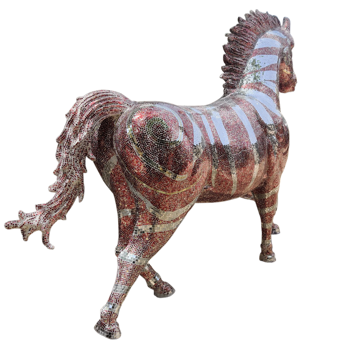 Handmade Fiberglass Horse Statue Decorative Showpiece For Wedding, Event and Home Decor | Durable and Unique Style