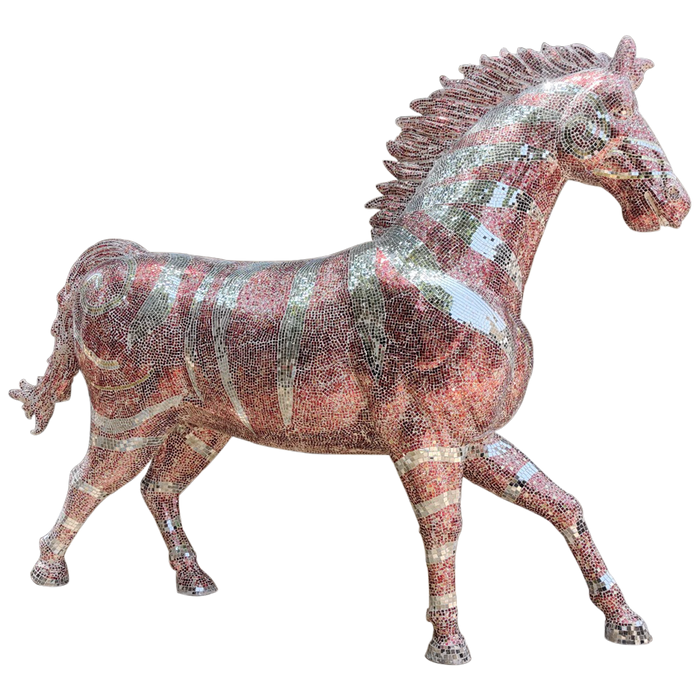 Handmade Fiberglass Horse Statue Decorative Showpiece For Wedding, Event and Home Decor | Durable and Unique Style