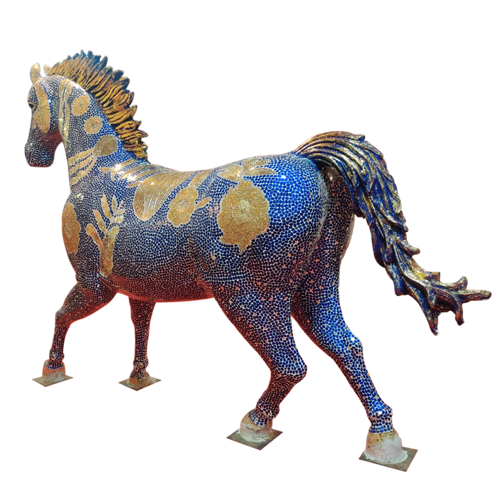 Handmade Fiberglass Horse Statue Decorative Showpiece For Wedding Decor