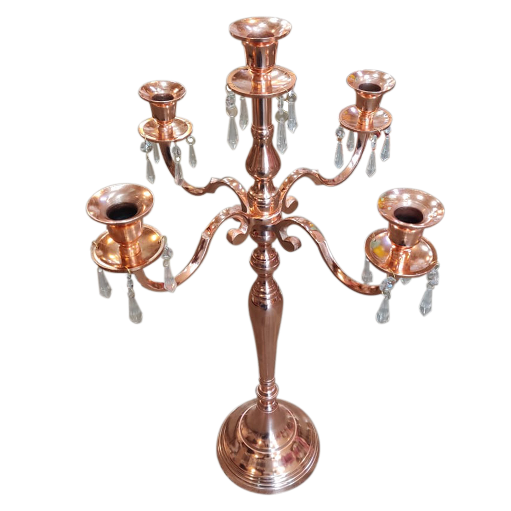 Candele rose gold cilindriche - 5 pz