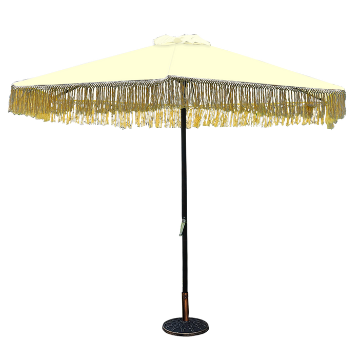 Waterproof Outdoor Umbrella, Suitable For Outdoor Decor at Garden, Toor, Event, Resort, Farmhouses, Cafe and Other Ones, Durable, (Off White)