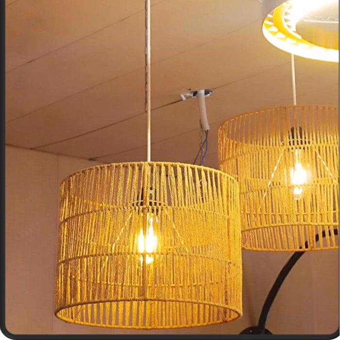 Basket Cane Lamp Hanging | Suitable Home Decor, Wedding, Event and Others, Stylish and Rustic