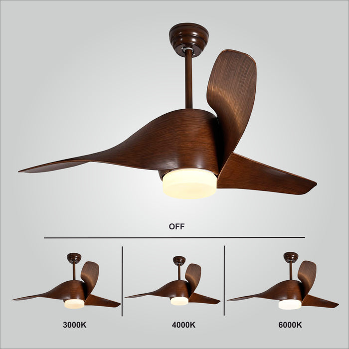 Modern Ceiling Fan For Living Room, Bedroom, Office, Cafe, Store and Others, Remote Control, Color (Brown)