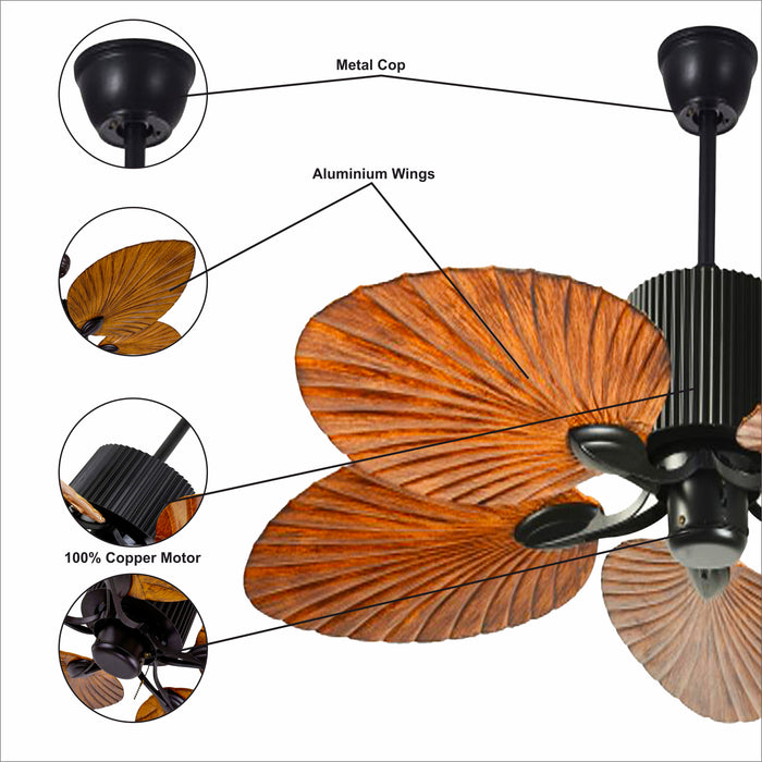 Modern Ceiling Fan For Home (Bedroom, Living Room), Office, Farmhouses and Others, Color (Brown), Remote Control Options