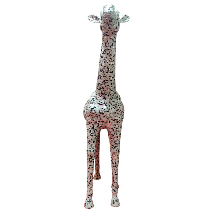 Handmade Fiberglass Mirror Mosaic Giraffe Statue For Decoration, Creative Home Decor, Wedding and Event | Elegant and Unique Design